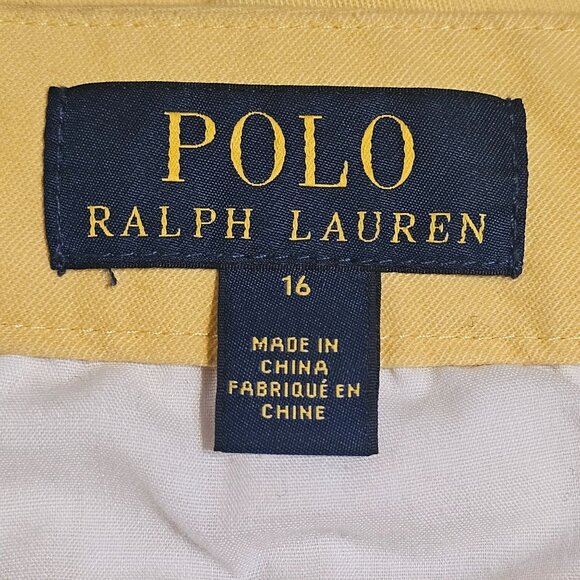 Polo Ralph Lauren Boys Chino Pants Sz 16  Lot of 2 PR Beige Yellow Cotton Blend - Picture 9 of 13